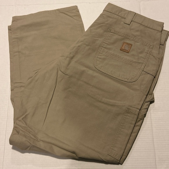 Carhartt Other - NWOT Carhartt Men’s 40x30 Loose Fit Canvas Utility Work Pant Tan B151-TAN